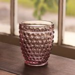 FINAL SALE - GLASS Hobnail Double Old Fashioned Set of 4 (Light Purple)