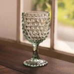 FINAL SALE - GLASS Hobnail All Purpose Set of 4 (Moss Green)