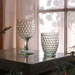 FINAL SALE - GLASS Hobnail Double Old Fashioned Set of 4 (Moss Green)