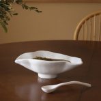 VIDA Nube Small Oval Bowl with Spoon (White) - Image 2