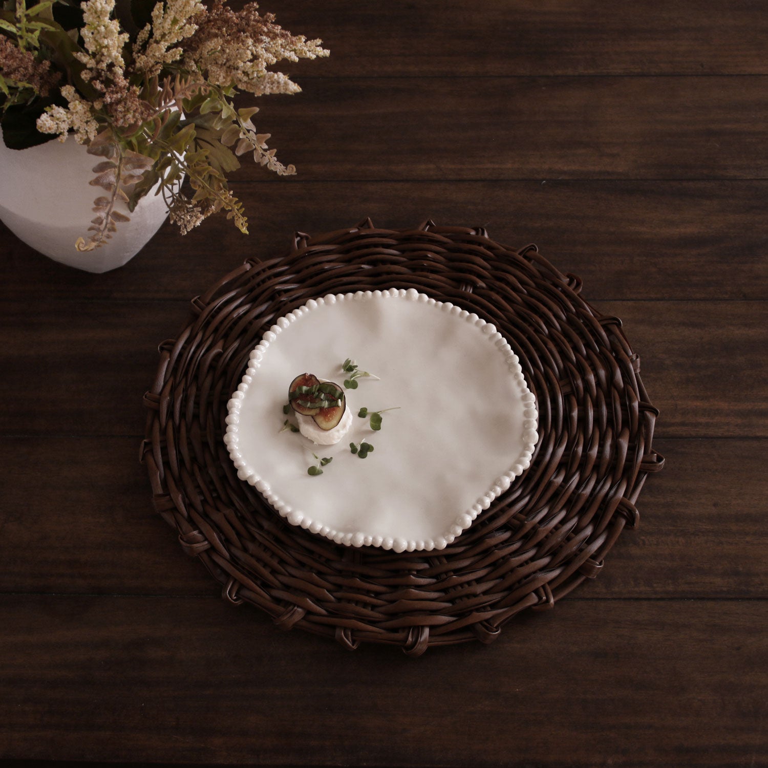 2798 FINAL SALE - VIDA Alegria Salad Plate Set of 4 (Sand) - Image 1