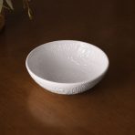 FINAL SALE - VIDA Croc Round Mini Bowl (White)