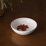 FINAL SALE - VIDA Croc Round Mini Bowl (White) - Image 3