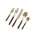 VIDA Tortoise and Stainless Flatware Set of 5 - Image 2