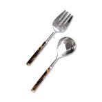 VIDA Tortoise and Stainless Salad Servers - Image 2