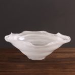 GLASS Alabaster Wave Large Bowl (White)