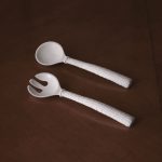 FINAL SALE - VIDA Croc Salad Servers (White)