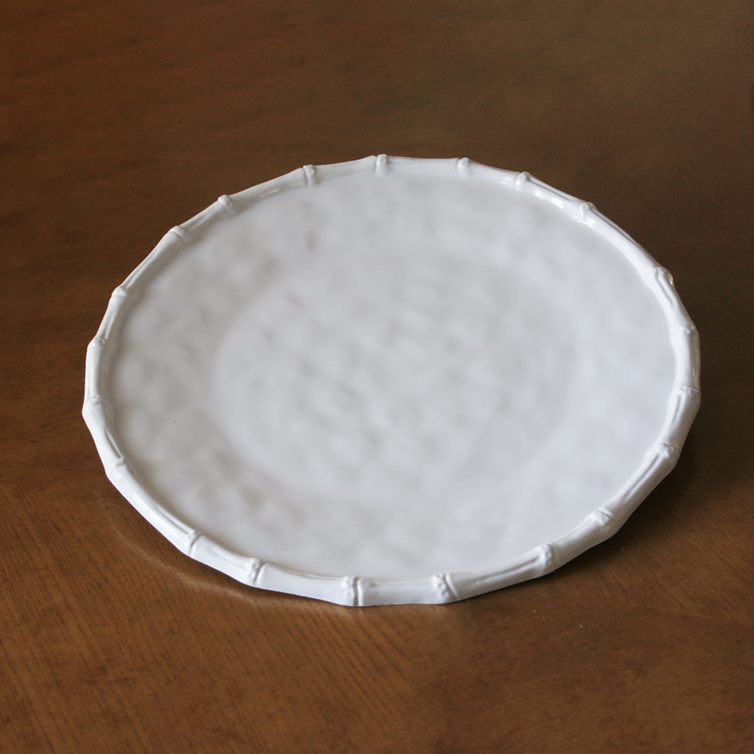 2859 VIDA Bamboo Round Platter (White) - Image 1