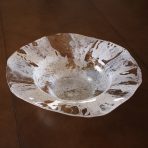 FINAL SALE - GLASS Decorative Bowl (White and Gold) - Image 2