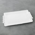 VIDA Bamboo Medium Rectangular Tray (White)