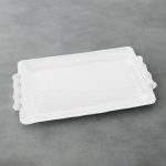 VIDA Bamboo Medium Rectangular Tray (White)