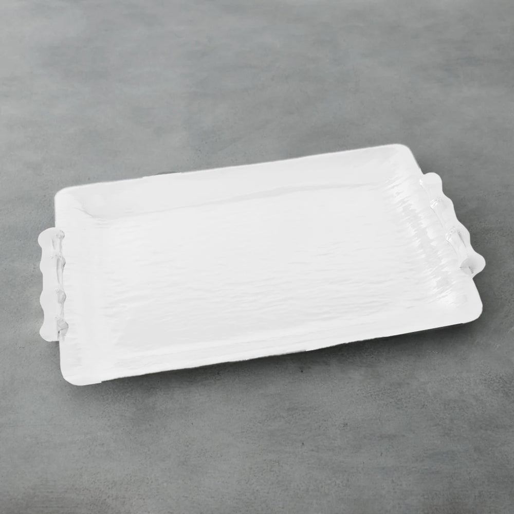 2884 VIDA Bamboo Medium Rectangular Tray (White) - Image 1