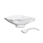 VIDA Havana Small Oval Bowl with Spoon (White) - Image 2