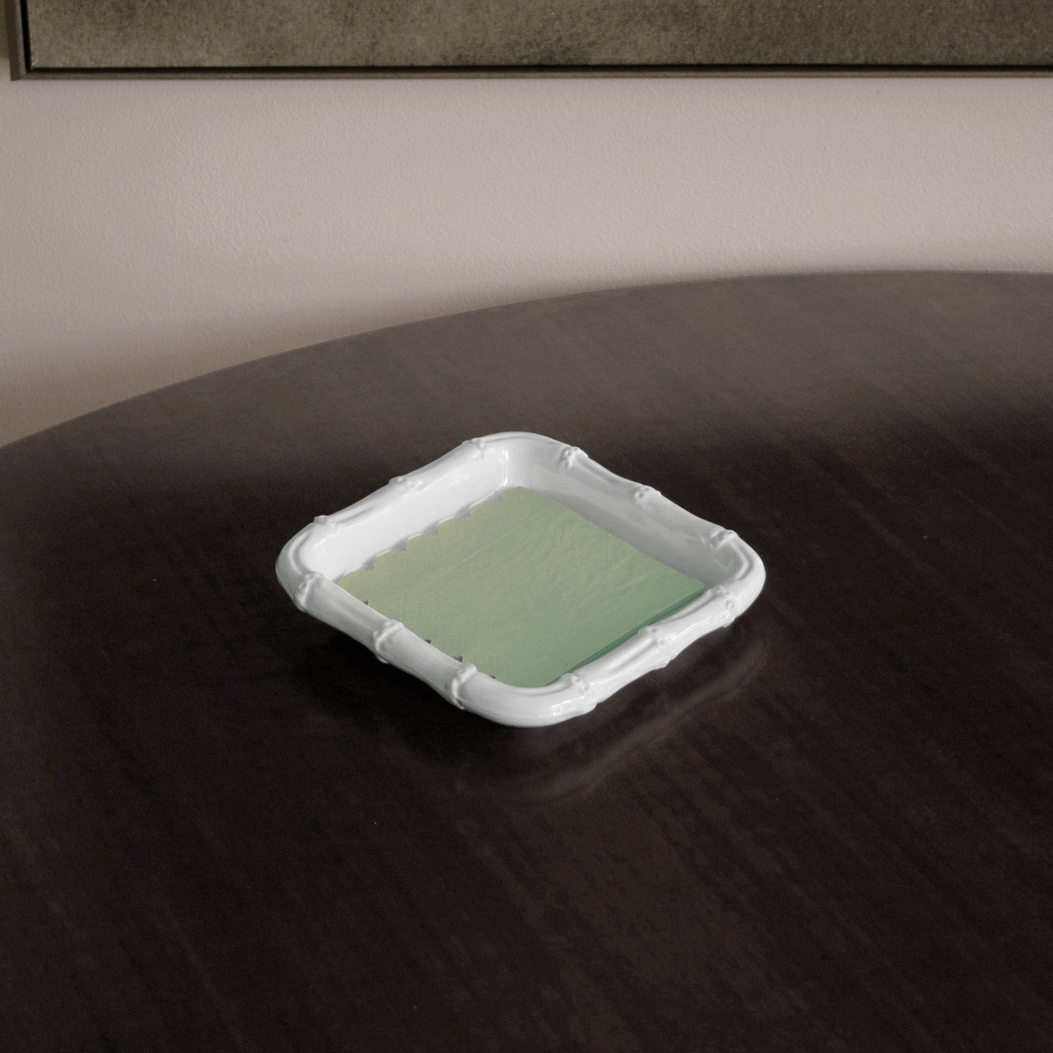 2888_2 VIDA Bamboo Beverage Napkin Holder (White) - Image 1