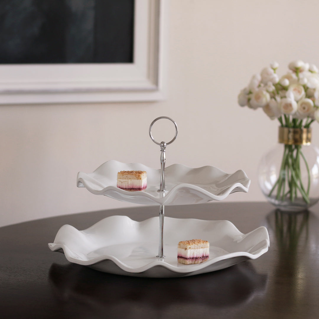 2913_2_8a74f99f-5f22-4ea8-b3c4-73218bfbca80 VIDA Havana Two Tiered Server (White) - Image 1