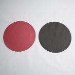 FINAL SALE - VIDA Snakeskin Reversible 15" Round Placemats Set of 4 (Salmon and Charcoal) - Image 4