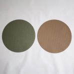 FINAL SALE - VIDA Snakeskin Reversible 15" Round Placemats Set of 4 (Medium Green and Tan) - Image 4