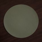 FINAL SALE - VIDA Snakeskin Reversible 15" Round Placemats Set of 4 (Medium Green and Tan) - Image 3