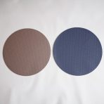 FINAL SALE - VIDA Snakeskin Reversible 15" Round Placemats Set of 4 (Slate Blue and Tan Brown) - Image 4