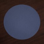 FINAL SALE - VIDA Snakeskin Reversible 15" Round Placemats Set of 4 (Slate Blue and Tan Brown) - Image 2