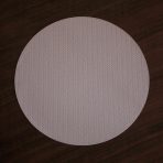 FINAL SALE - VIDA Snakeskin Reversible 15" Round Placemats Set of 4 (Light Blue and Tan) - Image 2