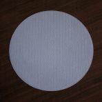 FINAL SALE - VIDA Snakeskin Reversible 15" Round Placemats Set of 4 (Light Blue and Tan) - Image 3
