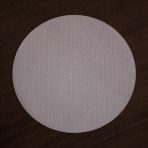 FINAL SALE - VIDA Snakeskin Reversible 15" Round Placemats Set of 4 (Pale Green and Taupe) - Image 2