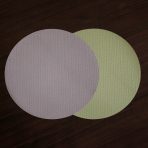 FINAL SALE - VIDA Snakeskin Reversible 15" Round Placemats Set of 4 (Pale Green and Taupe)