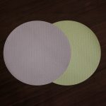 FINAL SALE - VIDA Snakeskin Reversible 15" Round Placemats Set of 4 (Pale Green and Taupe)