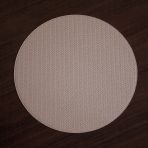 FINAL SALE - VIDA Metallic Snakeskin Reversible 15" Round Placemats Set of 4 (Silver and Pewter) - Image 2