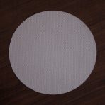 FINAL SALE - VIDA Metallic Snakeskin Reversible 15" Round Placemats Set of 4 (Silver and Pewter) - Image 3