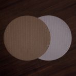 FINAL SALE - VIDA Metallic Snakeskin Reversible 15" Round Placemats Set of 4 (Copper and Bronze)