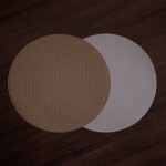FINAL SALE - VIDA Metallic Snakeskin Reversible 15" Round Placemats Set of 4 (Copper and Bronze)