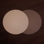 FINAL SALE - VIDA Metallic Snakeskin Reversible 15" Round Placemats Set of 4 (Gold and Light Bronze)