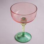 GLASS Aquarelle Coupe Set of 4 (Multi)  8 fl oz