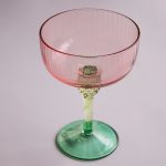 GLASS Aquarelle Coupe Set of 4 (Multi)  8 fl oz