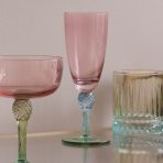 GLASS Aquarelle Flute Set of 4 (Multi)  10 fl oz - Image 2