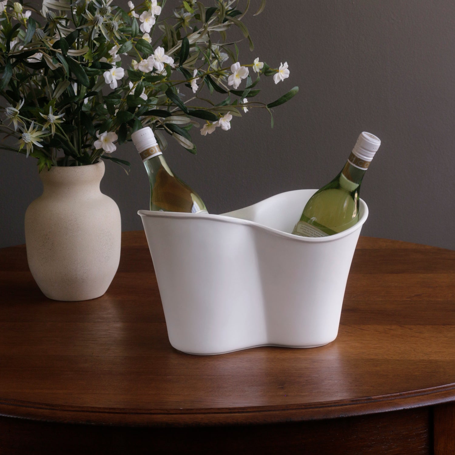 2948_2 VIDA Nube Double Ice Bucket (White) - Image 1