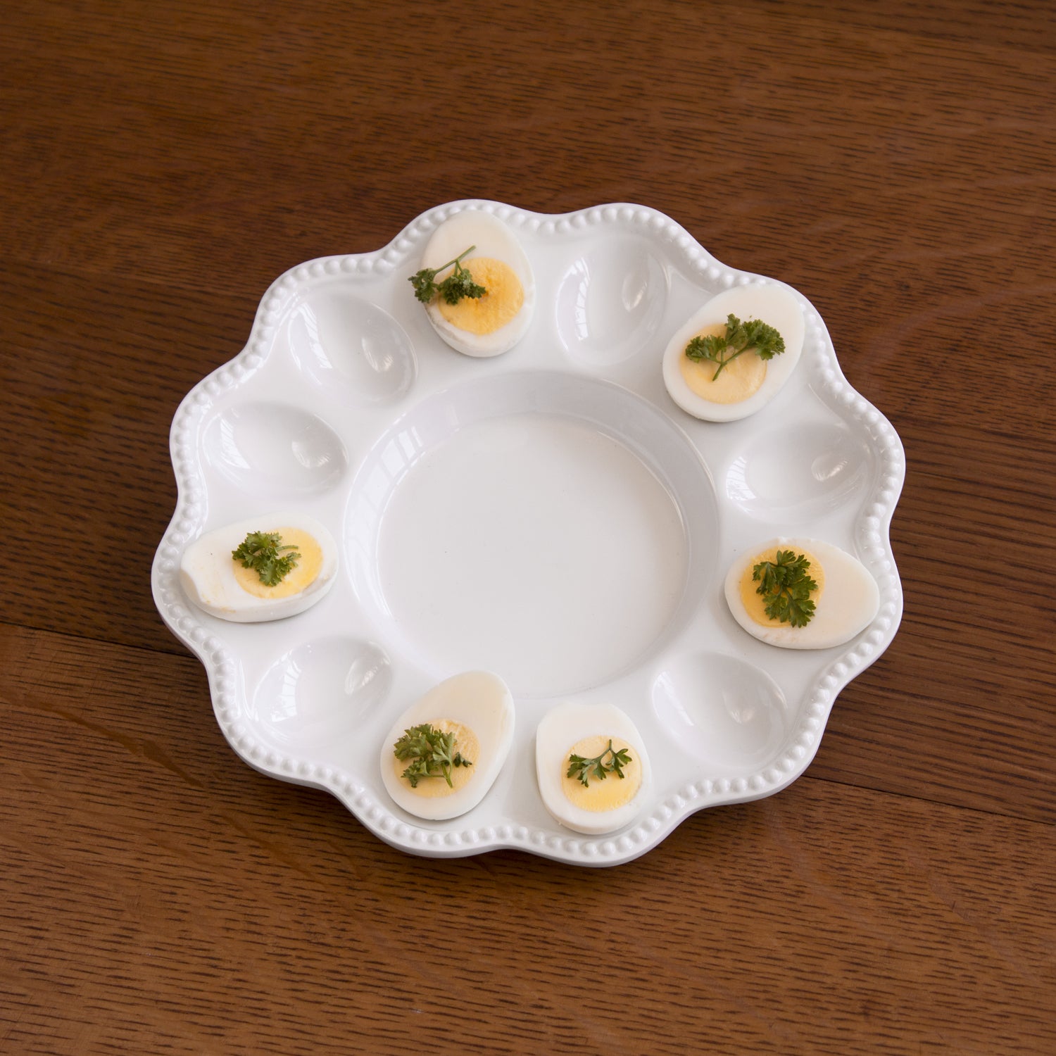 2949_2 VIDA Alegria Deviled Egg Platter (White) - Image 1
