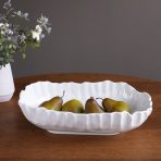 VIDA Bloom Pinched Large Oval Bowl (White) - Image 3