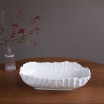 VIDA Bloom Pinched Large Oval Bowl (White) - Image 5