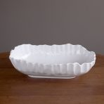 VIDA Bloom Pinched Large Oval Bowl (White) - Image 4