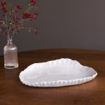 VIDA Bloom Pinched Large Oval Platter (White)