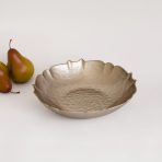 FINAL SALE - GLASS Medium Round Bowl (Taupe and Gold) - Image 5