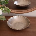 FINAL SALE - GLASS Medium Round Bowl (Taupe and Gold) - Image 6