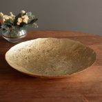 FINAL SALE - GLASS Cracked Extra Large Foil Leafing Centerpiece (Gold) - Image 3