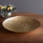 FINAL SALE - GLASS Cracked Extra Large Foil Leafing Centerpiece (Gold) - Image 6