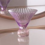GLASS Venice Martini Set of 4 (Violet and Pink) 8 fl oz