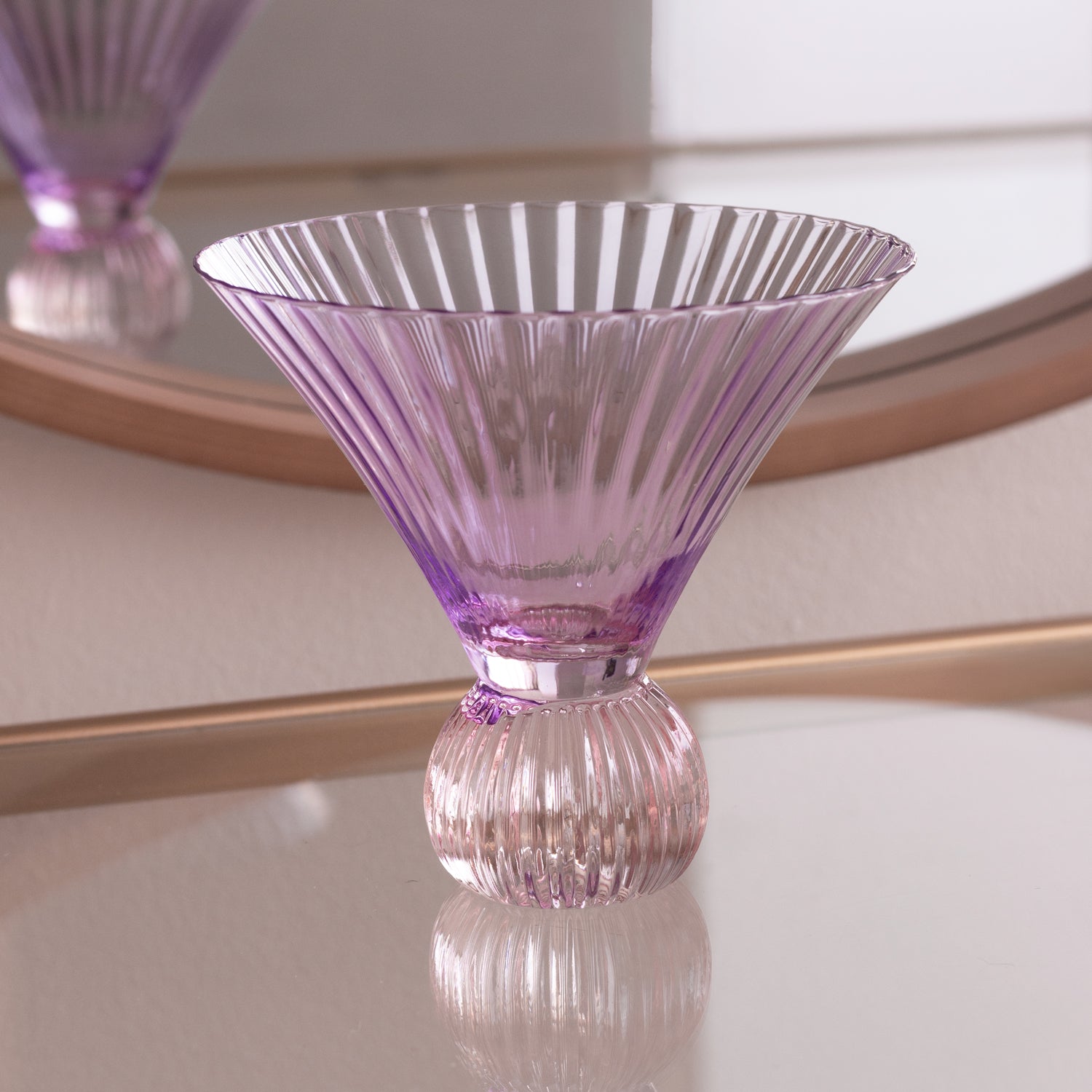 2986_30916cc8-783e-4a6c-95e4-f0ecd0717fb7 GLASS Venice Martini Set of 4 (Violet and Pink) 8 fl oz - Image 1