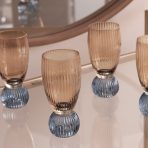 GLASS Venice Shot Glass Set of 4 (Amber and Blue ) 6 fl oz - Image 5